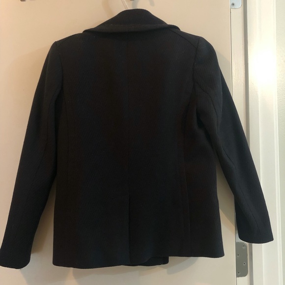 Banana Republic Navy Blue Wool Pea Coat - Picture 2 of 4